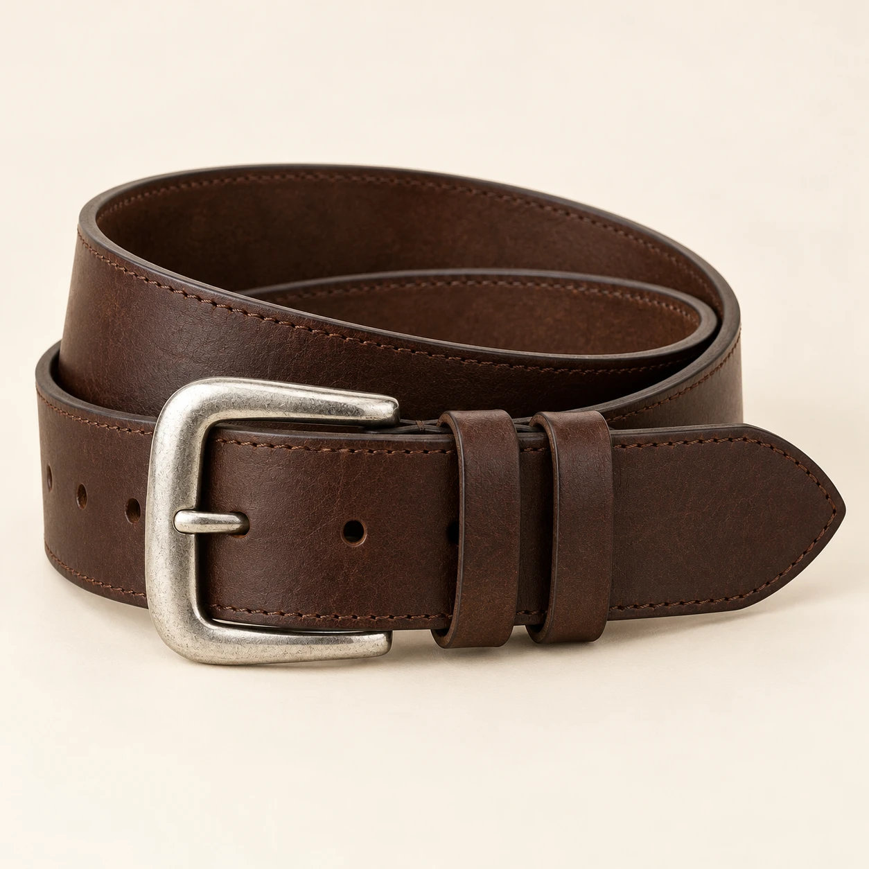Dustland Keeper, Dark brown, 5 cm wide leather belt