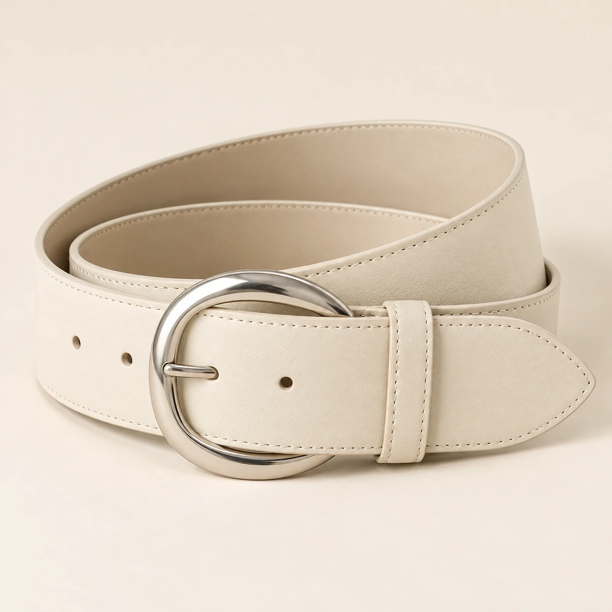 Ivory Range, Ivory, 6 cm wide leather belt